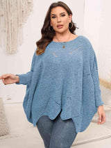 Flourishing Women's Plus Size Batwing Sweater - MXSTUDIO.COM