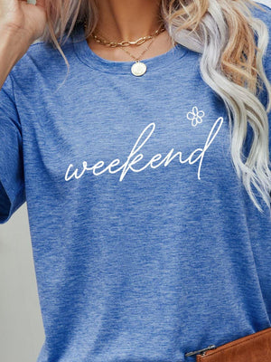 Flower Graphic Crew Neck Weekend T Shirt - MXSTUDIO.COM