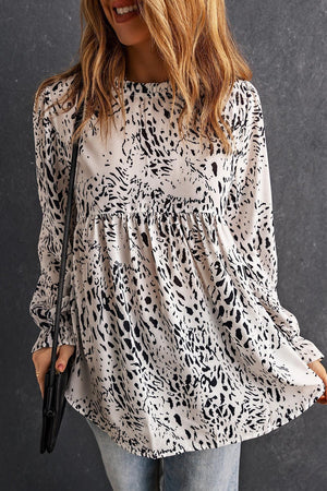 Flowy Fresh Long Sleeve Babydoll Blouse - MXSTUDIO.COM