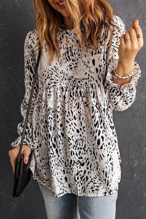 Flowy Fresh Long Sleeve Babydoll Blouse - MXSTUDIO.COM