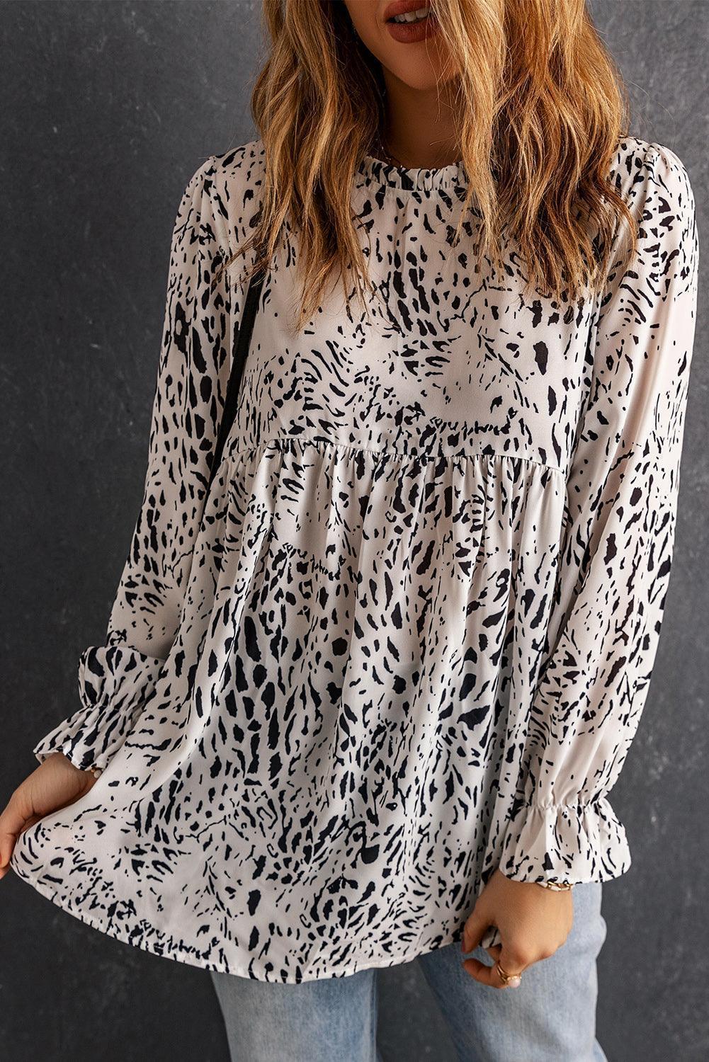 Flowy Fresh Long Sleeve Babydoll Blouse - MXSTUDIO.COM