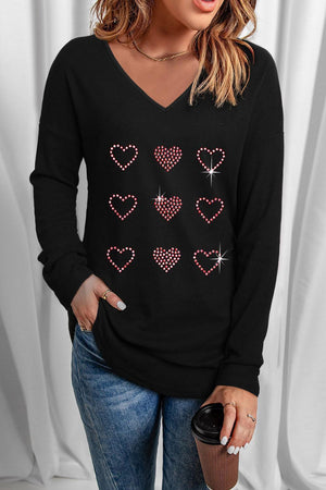 Follow Your Heart Black Long Sleeve T-Shirt - MXSTUDIO.COM