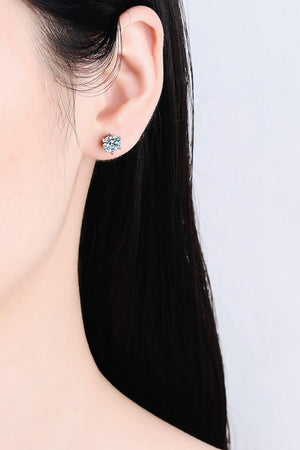 Formidable 1 Carat Moissanite Stud Earrings - MXSTUDIO.COM