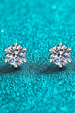 Formidable 1 Carat Moissanite Stud Earrings - MXSTUDIO.COM