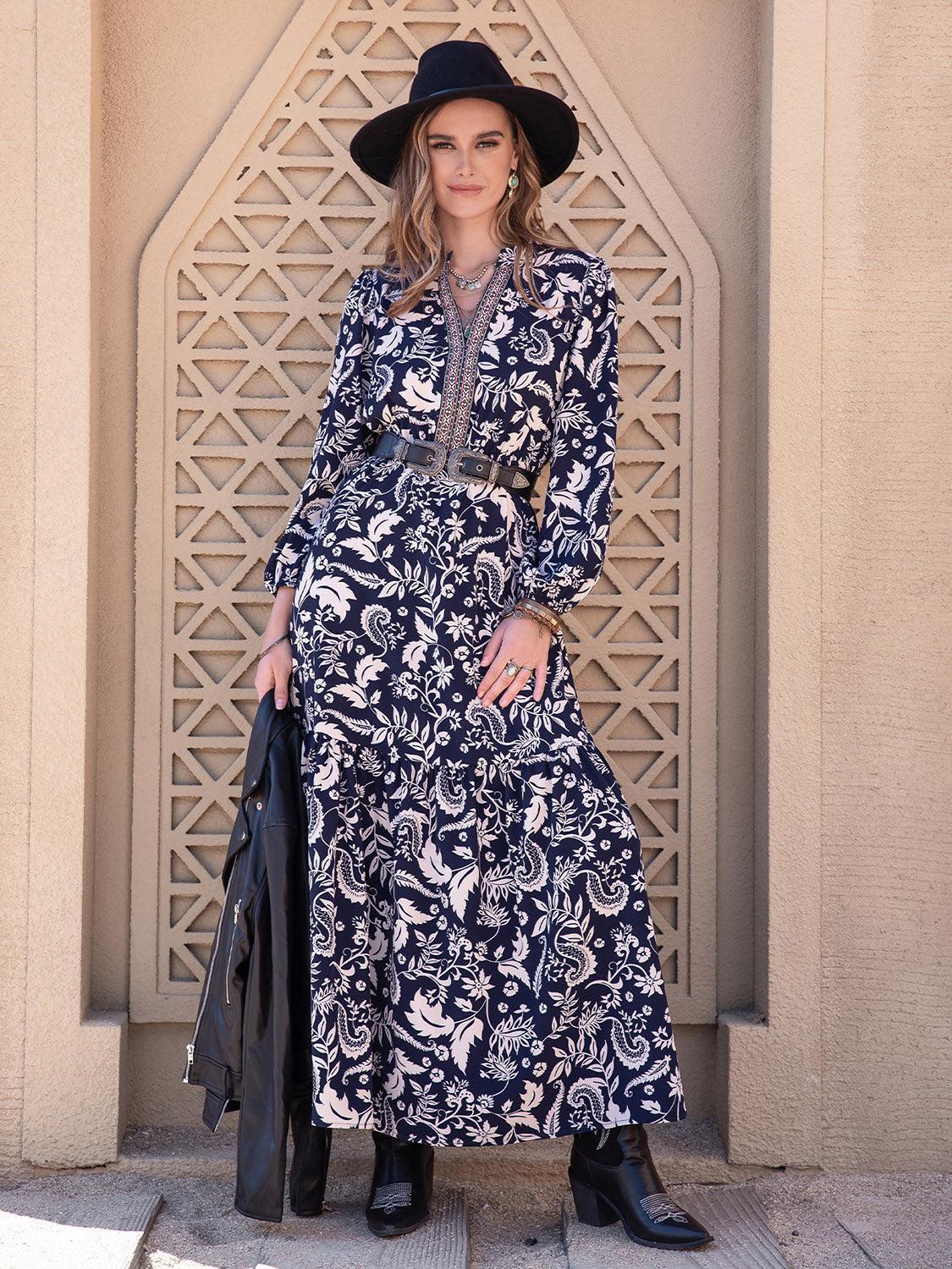 Formidable Beauty Long Sleeve Maxi Dress - MXSTUDIO.COM