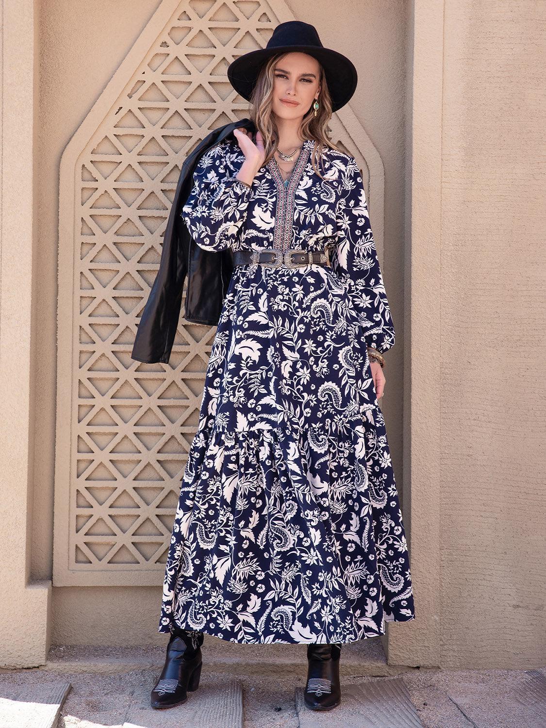 Formidable Beauty Long Sleeve Maxi Dress - MXSTUDIO.COM