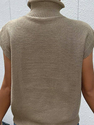 Frank Turtleneck Sweater Vest - MXSTUDIO.COM