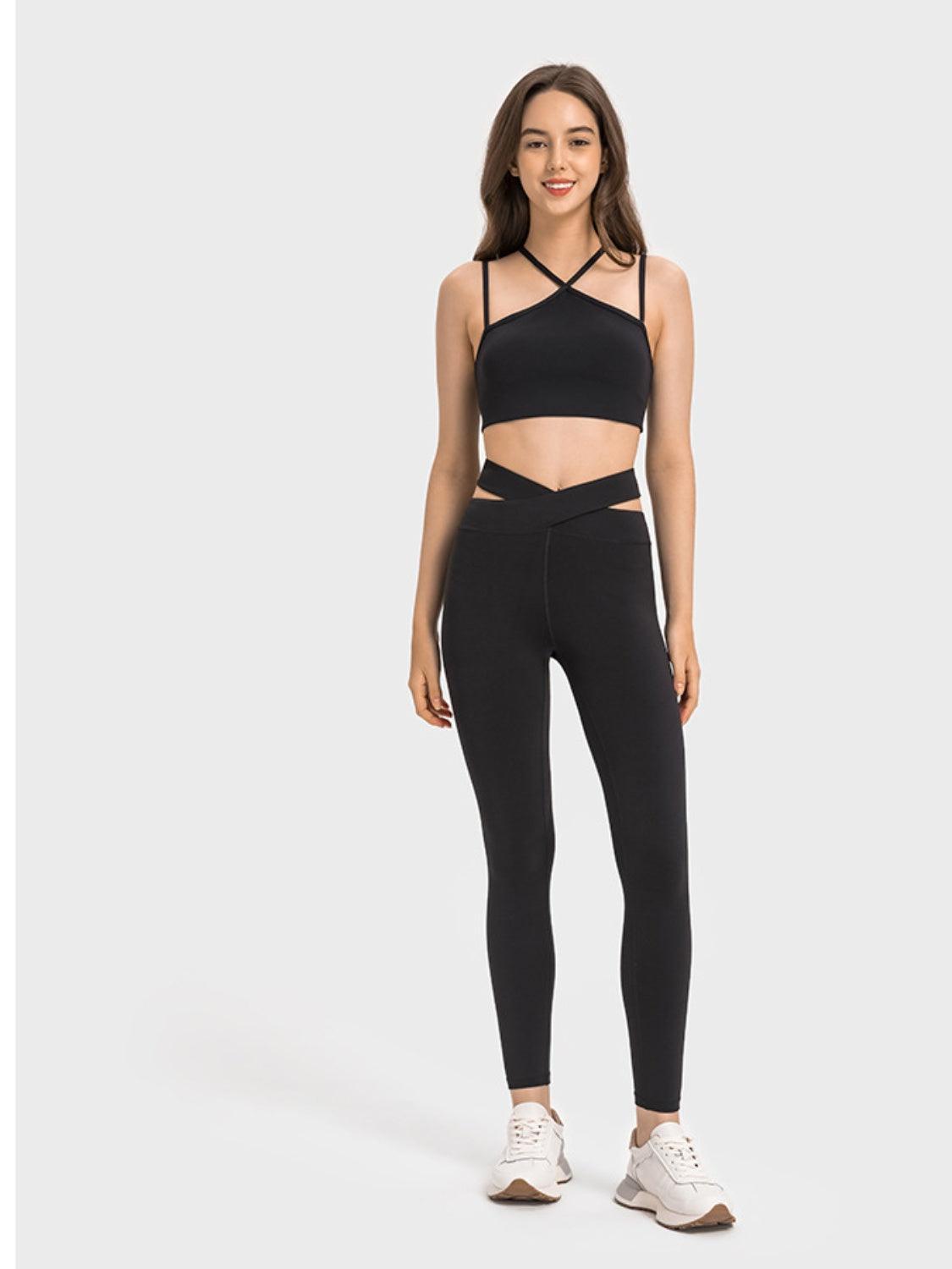 Fresh Approach Cutout Sports Crisscross Leggings - MXSTUDIO.COM