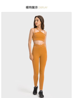 Fresh Approach Cutout Sports Crisscross Leggings - MXSTUDIO.COM