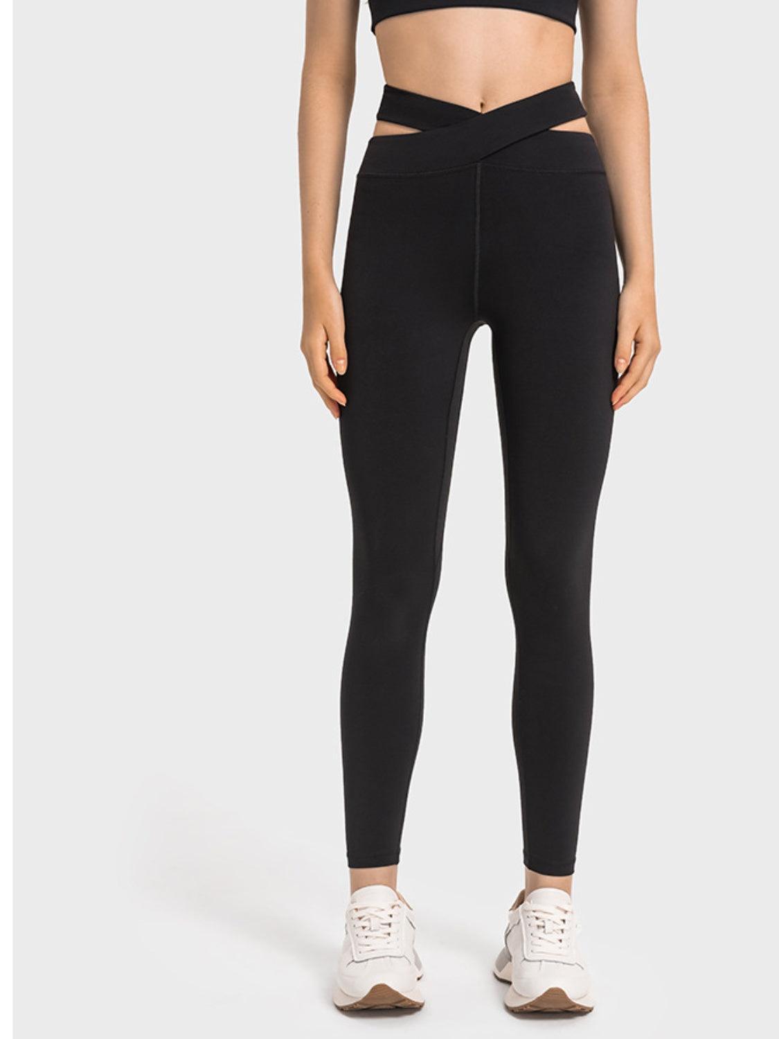 Fresh Approach Cutout Sports Crisscross Leggings - MXSTUDIO.COM