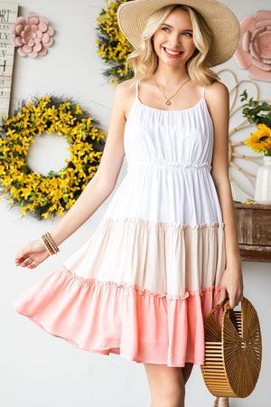 Fresh Energy Mini Sleeveless Tiered Dress - MXSTUDIO.COM