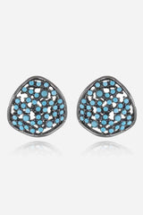 Freshened Spotlight Turquoise Stud Earrings-MXSTUDIO.COM