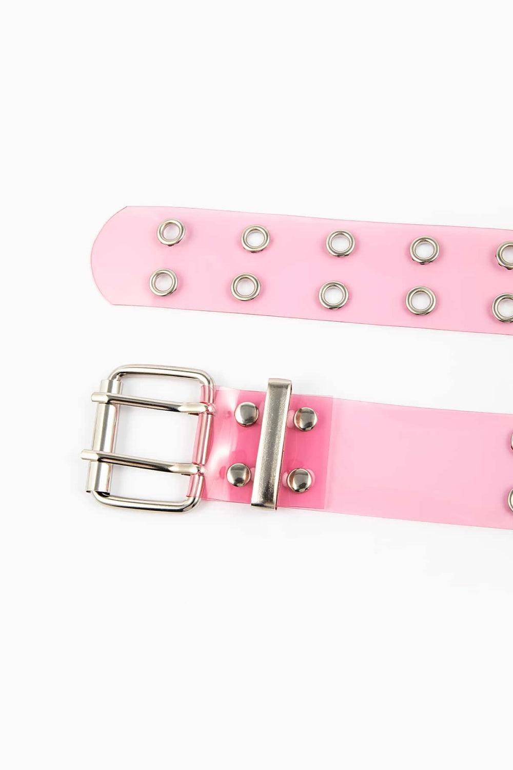 Fuchsia Pink Double Grommet Belt - MXSTUDIO.COM