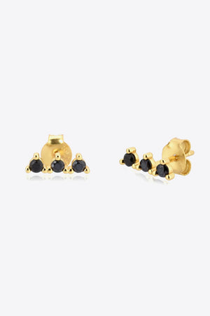 Fulfill Your Vision Zircon 18K Gold Plated Stud Earrings - MXSTUDIO.COM