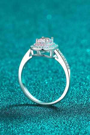 Fulfilling Oval 1 Carat Moissanite Halo Ring - MXSTUDIO.COM