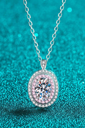 Fulfilling Oval 1 Carat Moissanite Necklace Womens - MXSTUDIO.COM