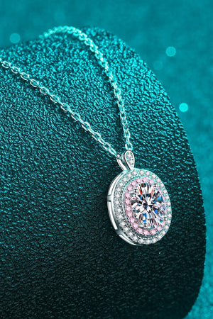 Fulfilling Oval 1 Carat Moissanite Necklace Womens - MXSTUDIO.COM