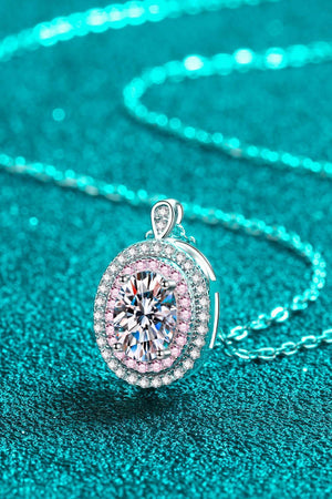 Fulfilling Oval 1 Carat Moissanite Necklace Womens - MXSTUDIO.COM