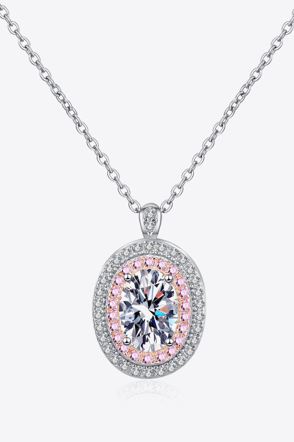 Fulfilling Oval 1 Carat Moissanite Necklace Womens - MXSTUDIO.COM