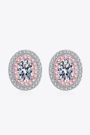 Fulfilling Oval 1 Carat Moissanite Stud Earrings - MXSTUDIO.COM