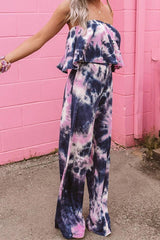 Full Of Energy Strapless Tie Dye Jumpsuit - MXSTUDIO.COM