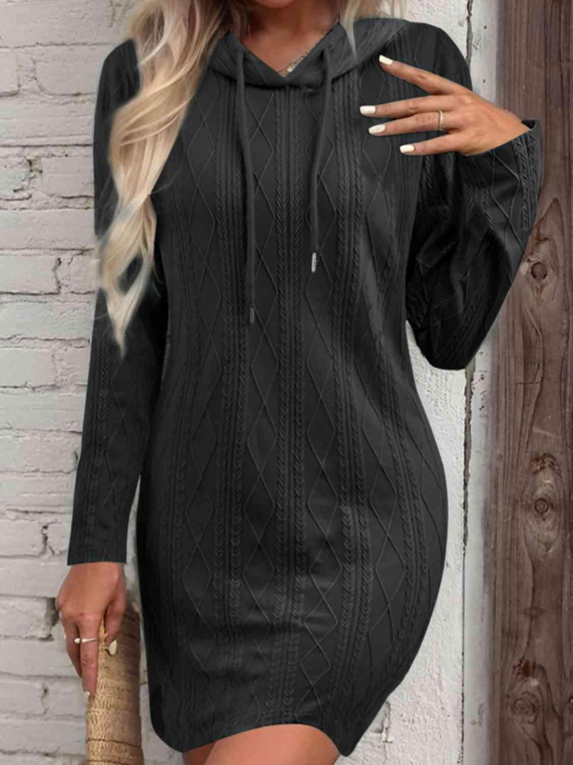 Functionally Chic Hooded Sweater Dress-MXSTUDIO.COM