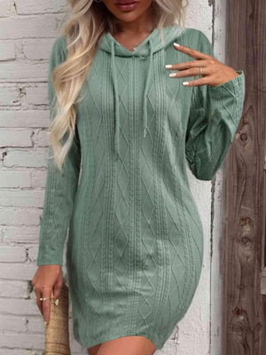 Functionally Chic Hooded Sweater Dress-MXSTUDIO.COM