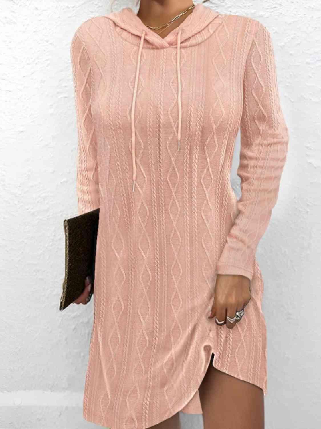 Functionally Chic Hooded Sweater Dress-MXSTUDIO.COM