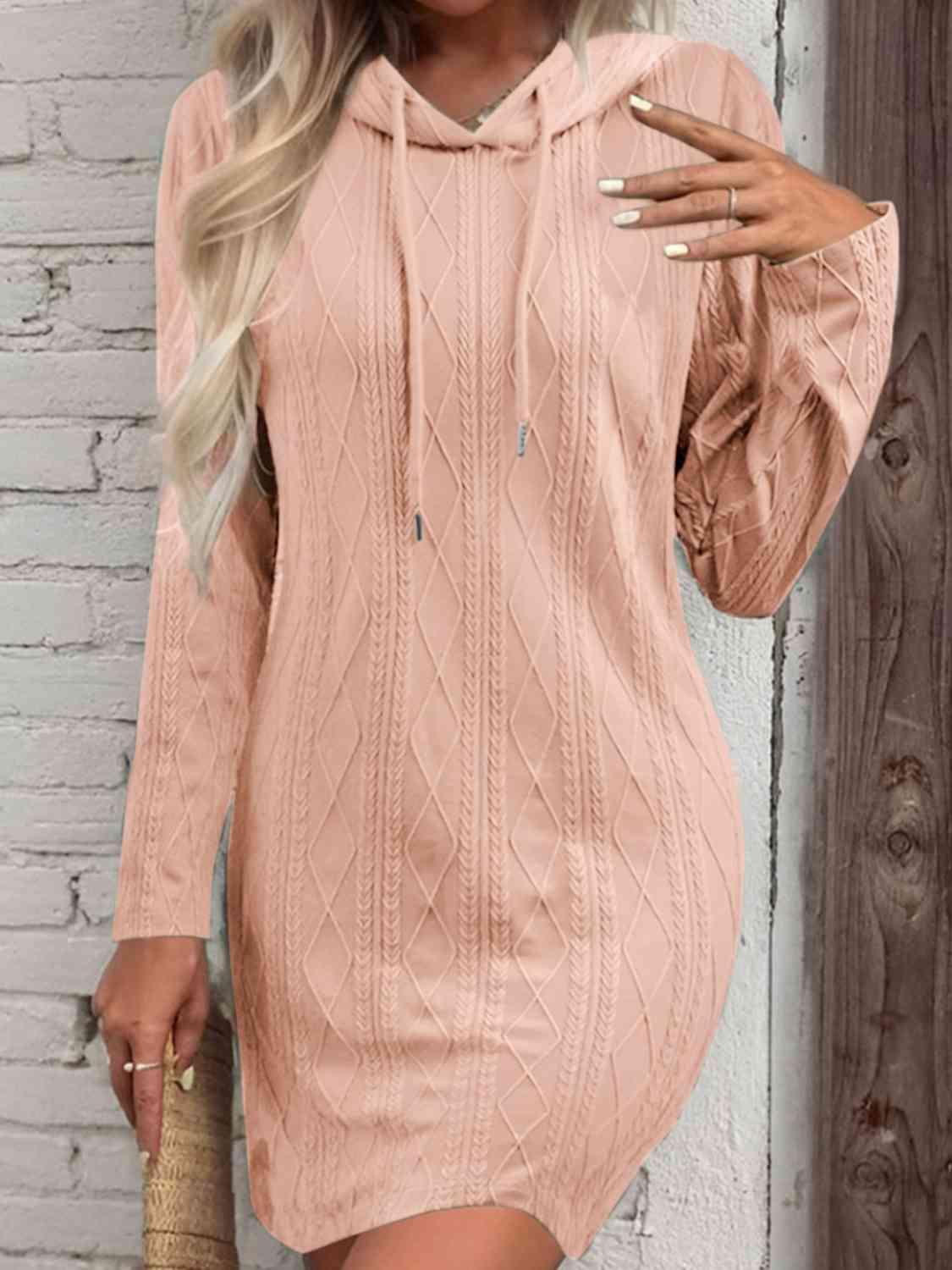 Functionally Chic Hooded Sweater Dress-MXSTUDIO.COM