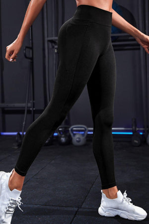 Functionally Fit Stretch Black Active Leggings - MXSTUDIO.COM