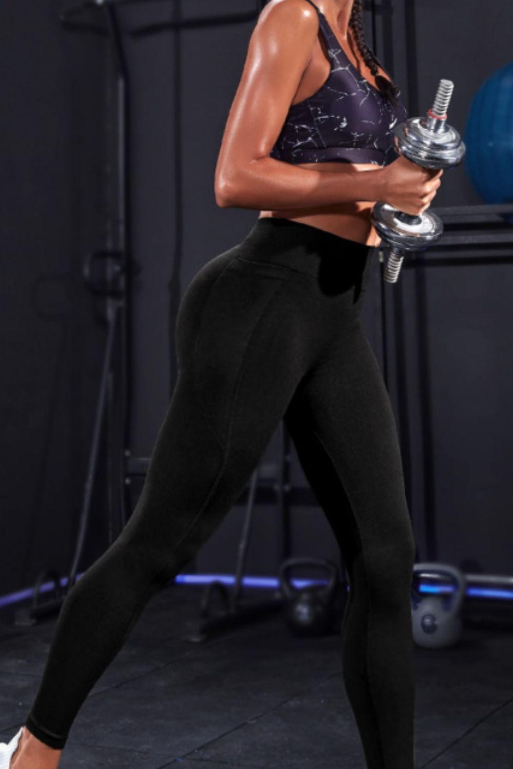 Functionally Fit Stretch Black Active Leggings - MXSTUDIO.COM