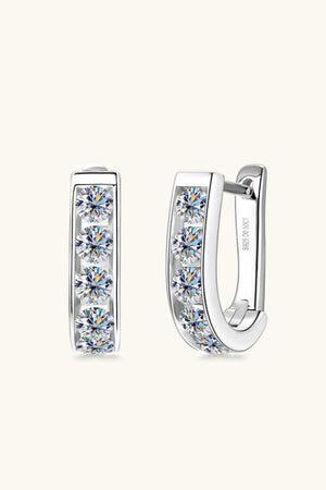 Futurist 925 Sterling Silver 1 Carat Moissanite Earrings - MXSTUDIO.COM