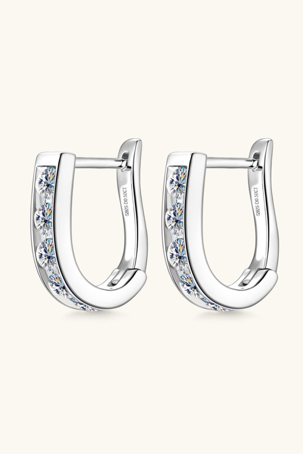 Futurist 925 Sterling Silver 1 Carat Moissanite Earrings - MXSTUDIO.COM