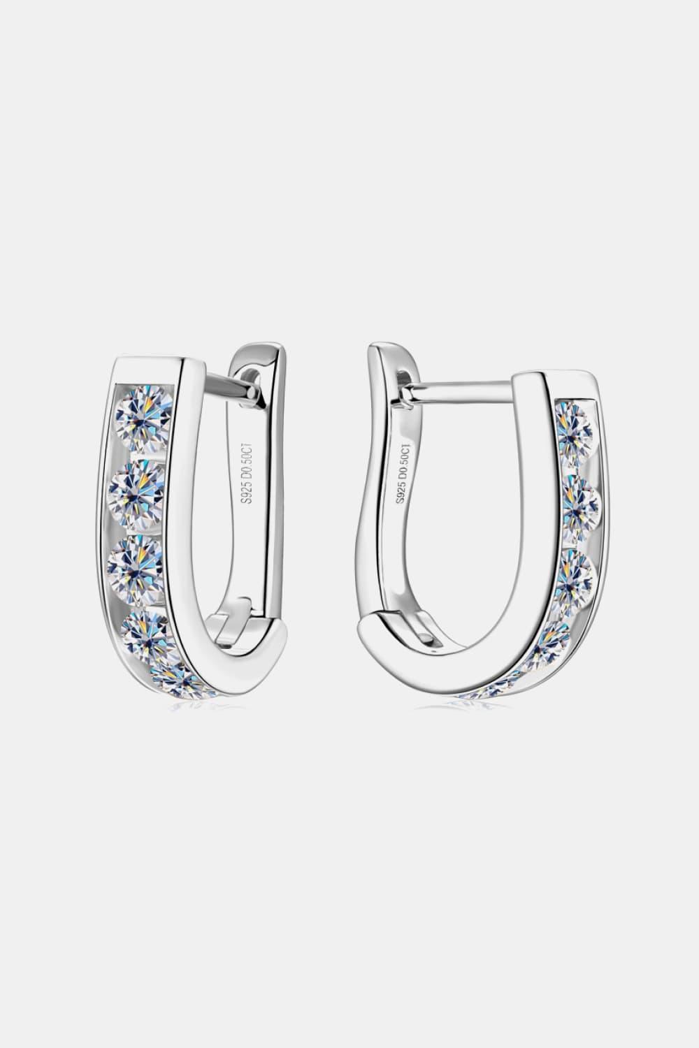 Futurist 925 Sterling Silver 1 Carat Moissanite Earrings - MXSTUDIO.COM