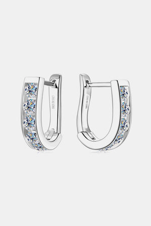 Futurist 925 Sterling Silver 1 Carat Moissanite Earrings - MXSTUDIO.COM