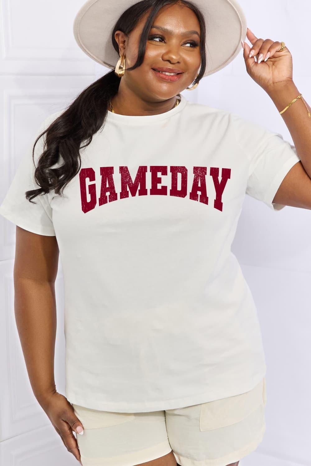 Gameday Cotton Plus Size Graphic Tee - MXSTUDIO.COM