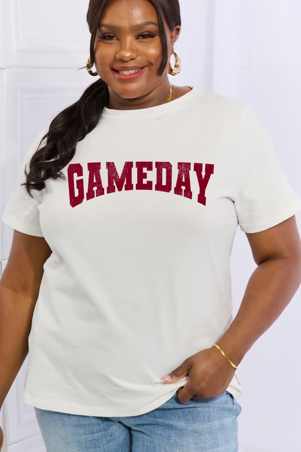 Gameday Cotton Plus Size Graphic Tee - MXSTUDIO.COM