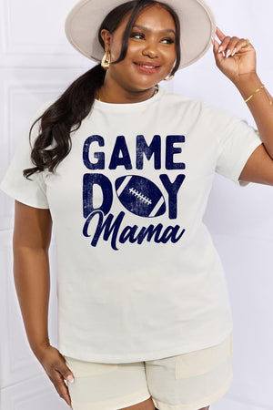 Gameday Mama Plus Size Football Graphic Tee - MXSTUDIO.COM