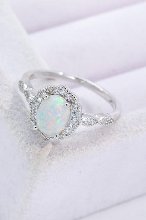 Garner Compliments 925 Sterling Silver Opal Ring - MXSTUDIO.COM