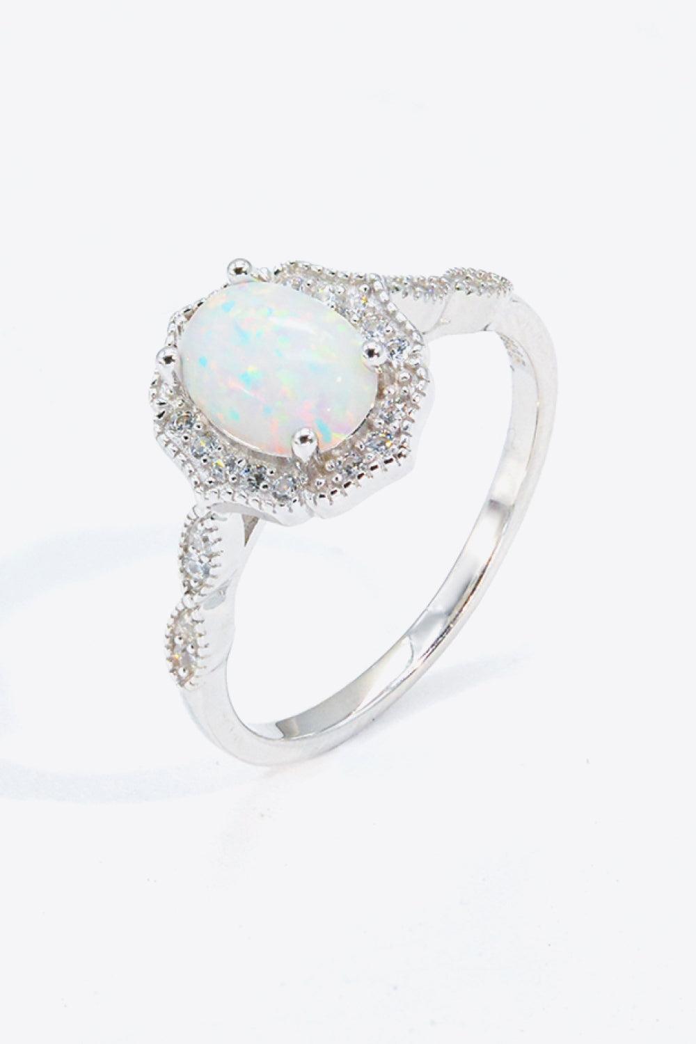 Garner Compliments 925 Sterling Silver Opal Ring - MXSTUDIO.COM