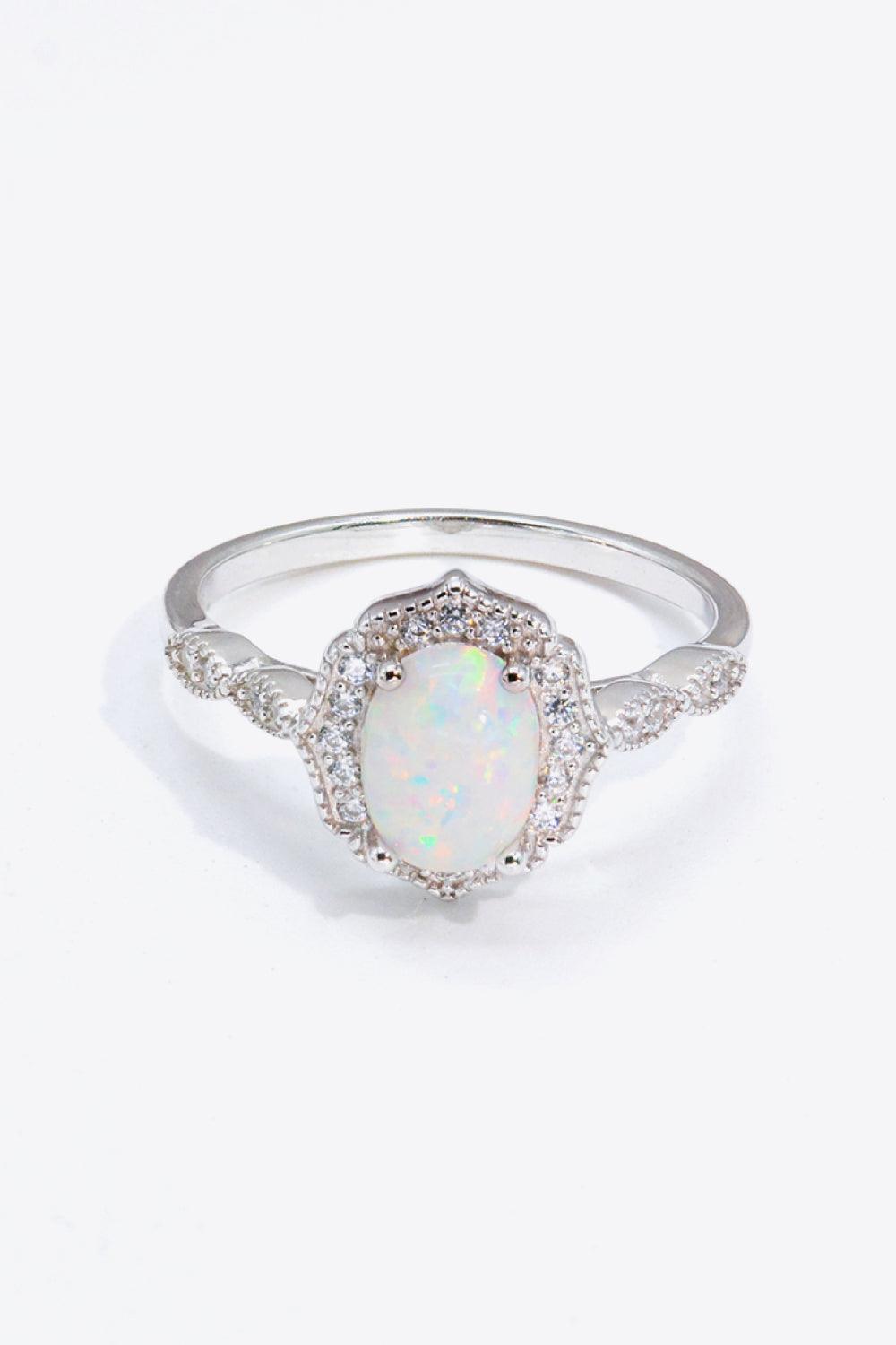 Garner Compliments 925 Sterling Silver Opal Ring - MXSTUDIO.COM