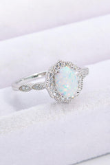 Garner Compliments 925 Sterling Silver Opal Ring - MXSTUDIO.COM