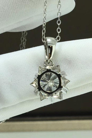 Gaze At Me 2 Carat Round Moissanite Necklace - MXSTUDIO.COM