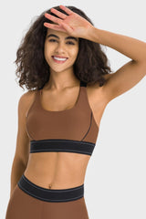 Gentle Support Contrast Sports Bra - MXSTUDIO.COM