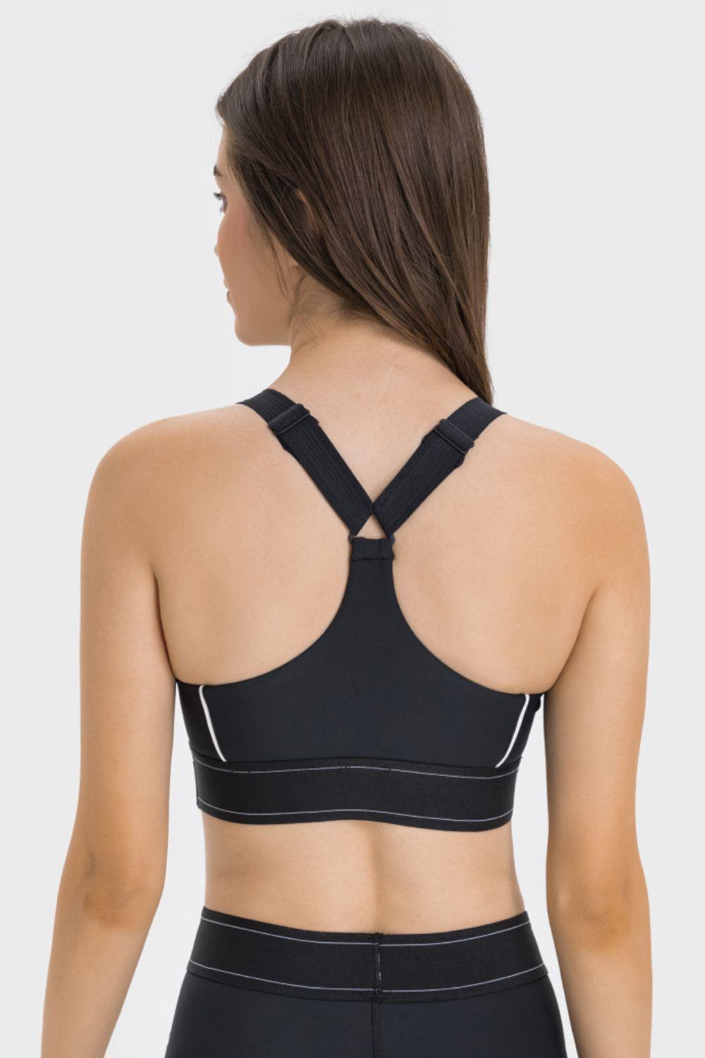 Gentle Support Contrast Sports Bra - MXSTUDIO.COM