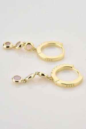 Get Amaze 925 Sterling Silver Huggie Drop Earrings - MXSTUDIO.COM