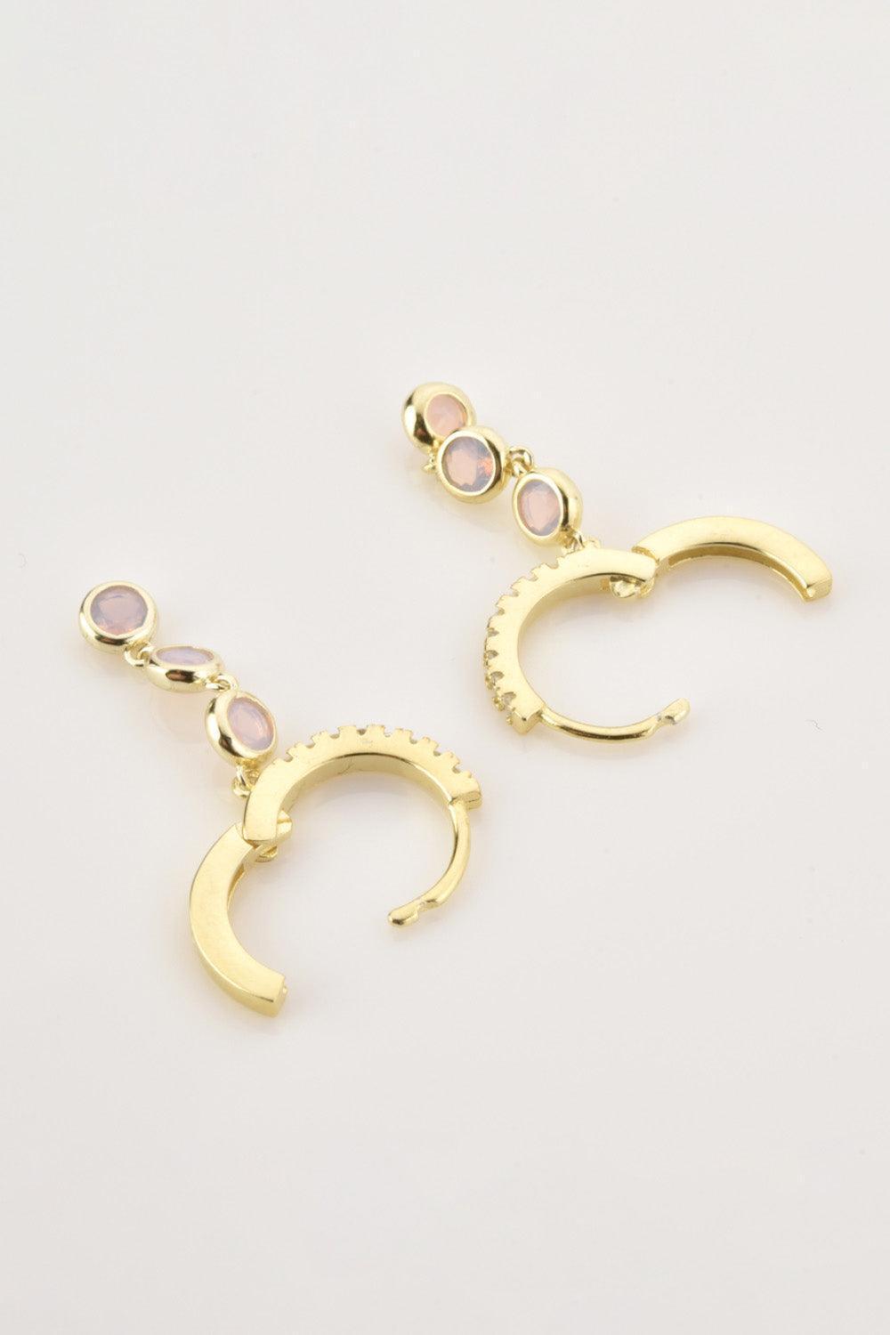 Get Amaze 925 Sterling Silver Huggie Drop Earrings - MXSTUDIO.COM