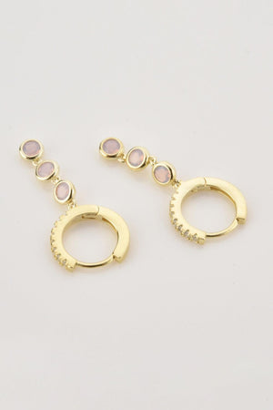 Get Amaze 925 Sterling Silver Huggie Drop Earrings - MXSTUDIO.COM