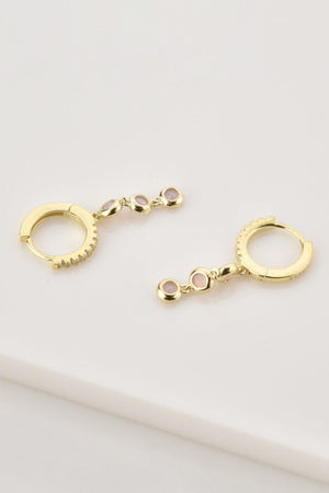 Get Amaze 925 Sterling Silver Huggie Drop Earrings - MXSTUDIO.COM