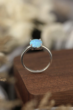 Get Amaze Sterling Silver Opal Solitaire Ring - MXSTUDIO.COM